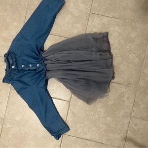 Elegant Gray Tulle Skirt